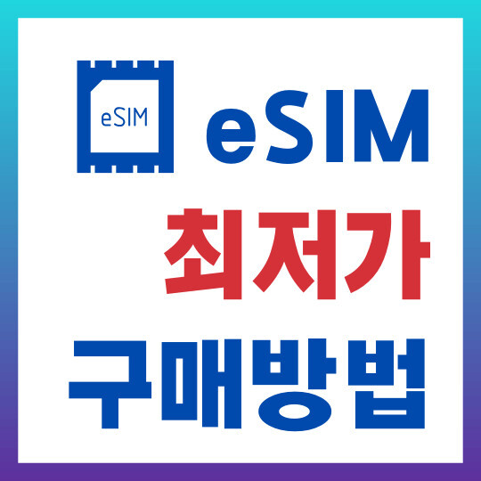 eSIM 최저가 구매방법